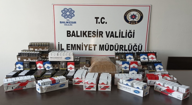 Balıkesir'de kaçak tütün ve sigara operasyonu