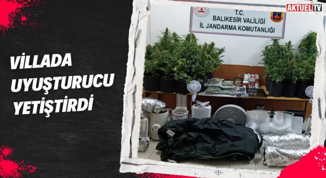 Villada uyuşturucu yetiştirdi