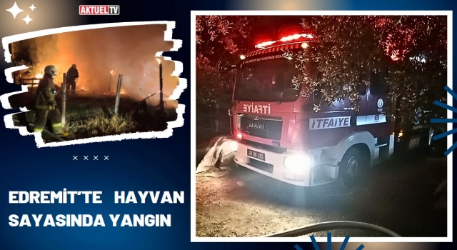 Edremit’te Hayvan Sayasında Yangın