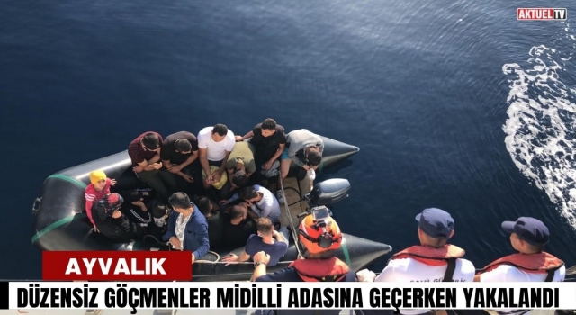 Midilli Adasına Geçmek İsteyen 16 Düzensiz Göçmen Yakalandı