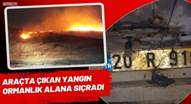 Araçta Çıkan Yangın Ormanlık Alana Sıçradı