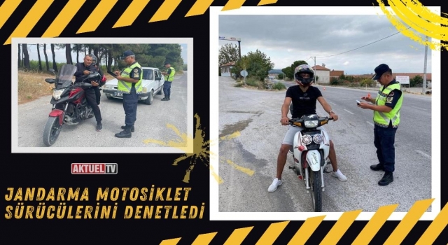 Jandarma Motosiklet Sürücülerini Denetledi