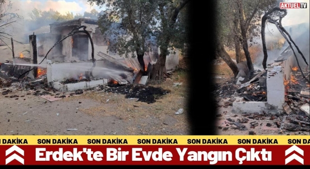 Erdek'te Bir Evde Yangın Çıktı