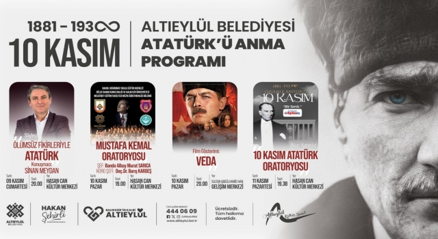 Altıeylül'de Kapsamlı Atatürk'ü Anma Programı