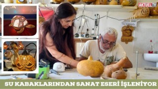 Su kabaklarından sanat eseri işleniyor