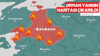 Türkiye'nin yangın Haritası Çıkarıldı