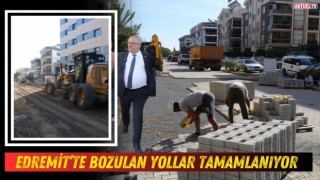 Edremit’te bozulan yolların yüzde 80’ni tamamlandı